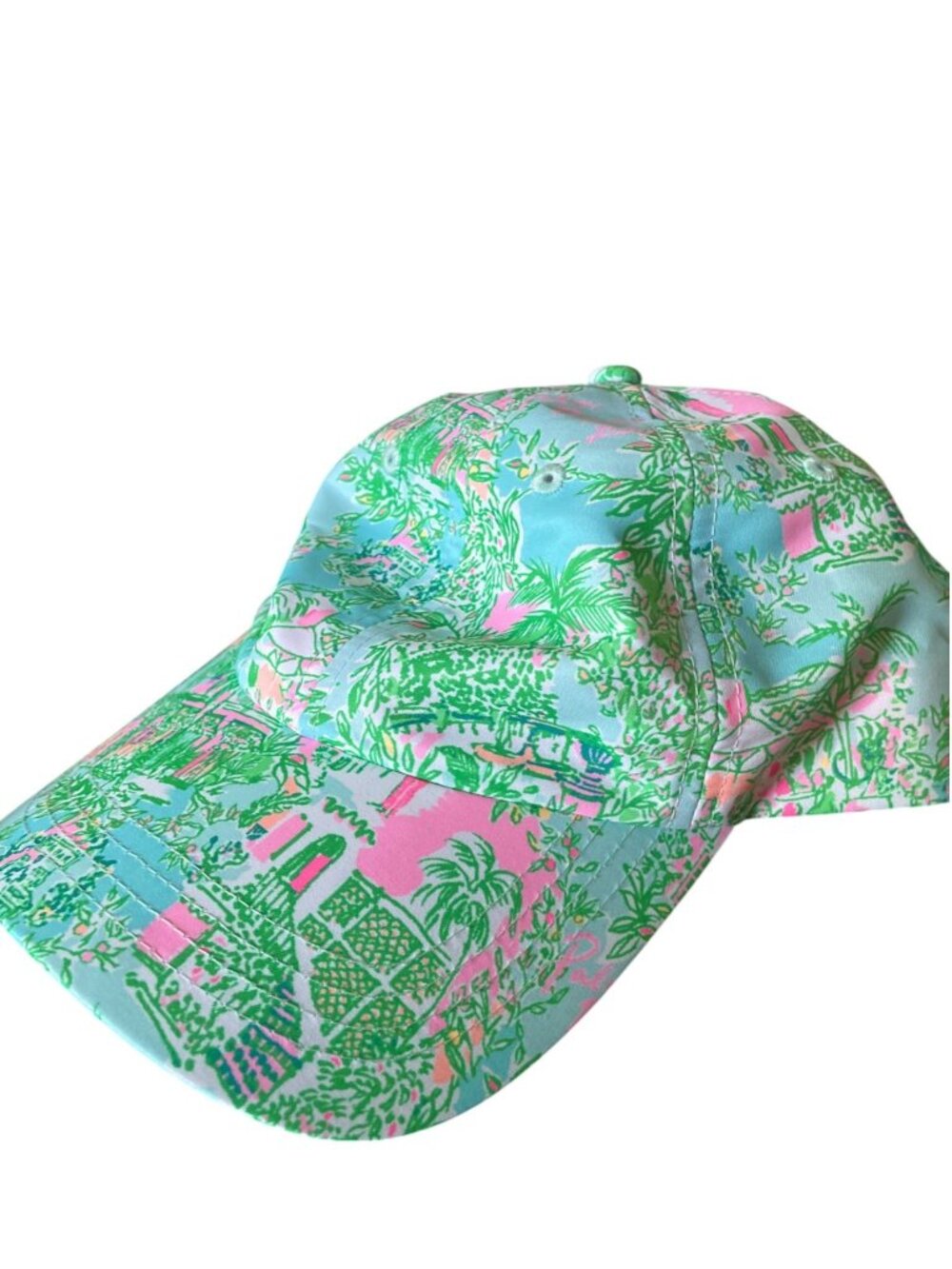Lilly Pulitzer Run Around Baseball Hat Cap - Lilly Loves Palm Beach Print - OS - Picture 4 of 10